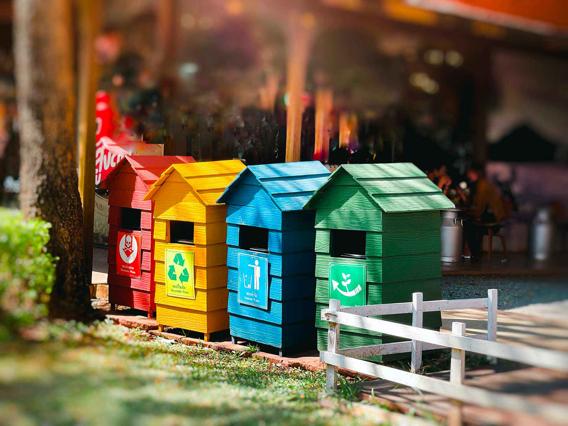 poubelle de recyclage déchets industriels